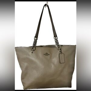 COACH Sophia Tote Gray Pebbled Leather Gunmetal Hardware (No. 36600)